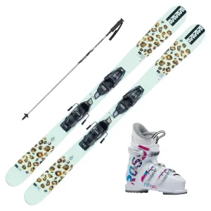 2022 K2 Jr Missy Fastrak Skis w/ Rossignol Fun Girl Boots and Poles