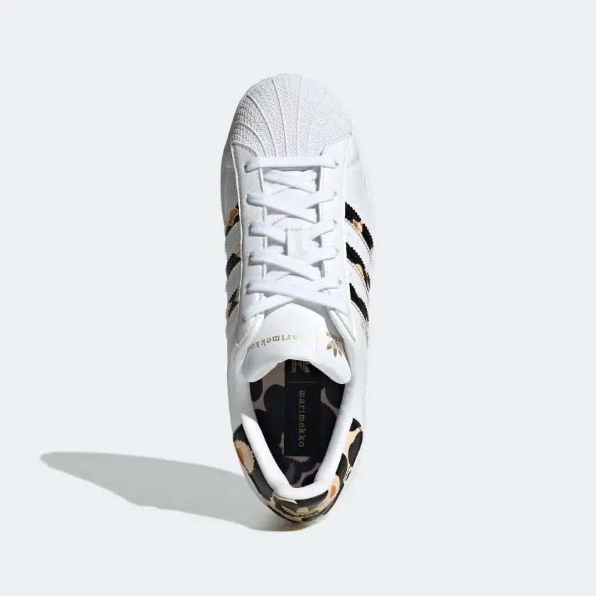 Adidas Women's Marimekko Superstar Shoes - Cloud White / Core Black / Gold Metallic