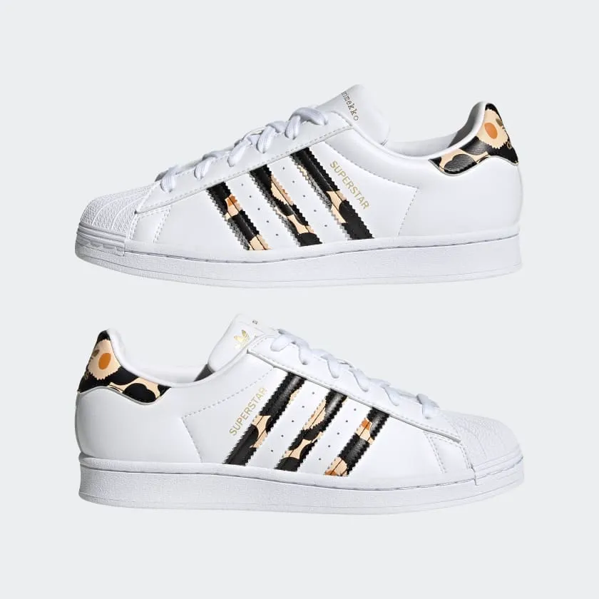 Adidas Women's Marimekko Superstar Shoes - Cloud White / Core Black / Gold Metallic