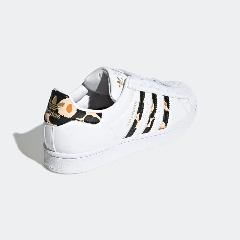 Adidas Women's Marimekko Superstar Shoes - Cloud White / Core Black / Gold Metallic