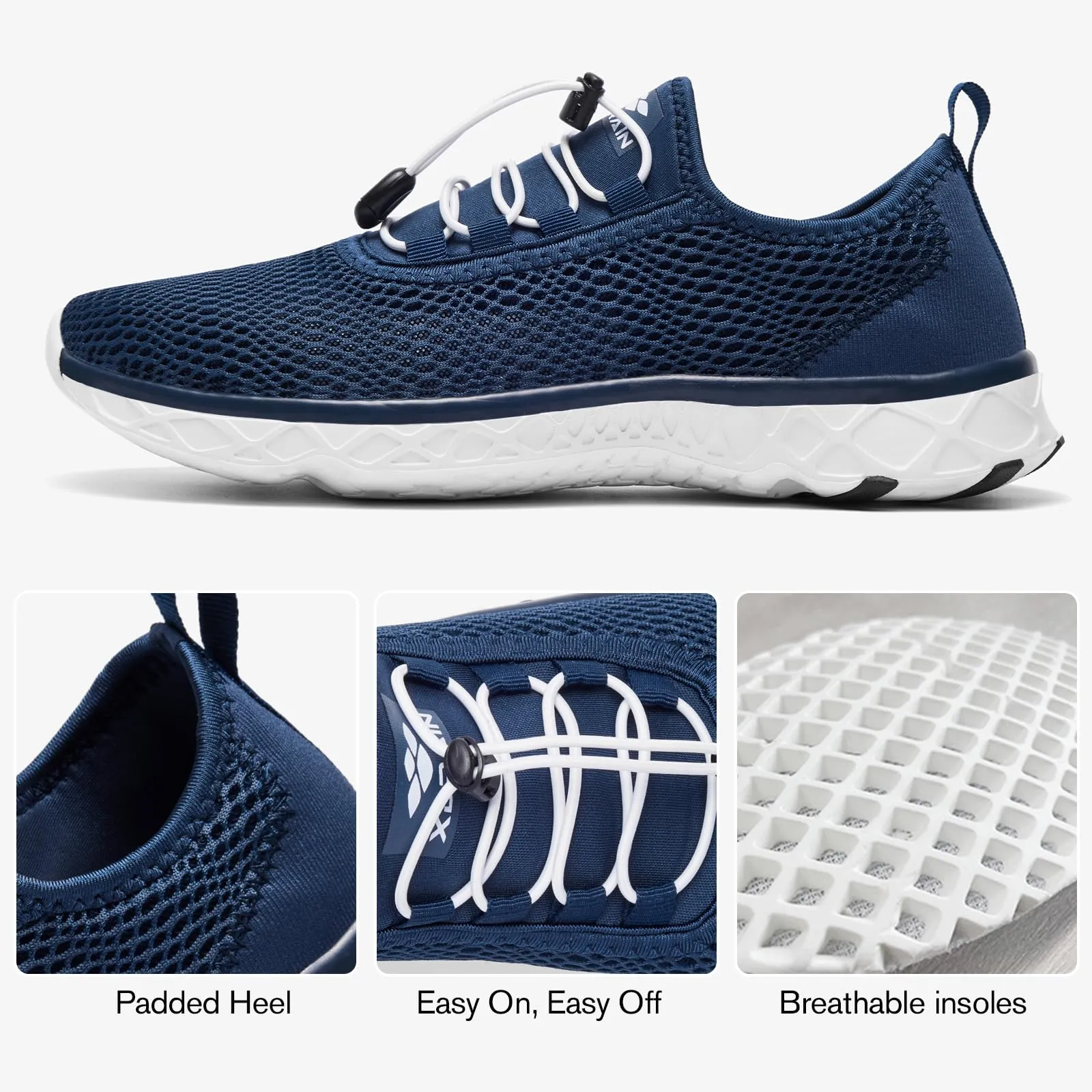 Mens Xdrain Classic Knit 3.0 - High-Performance, Breathable Water Shoes by Aleader