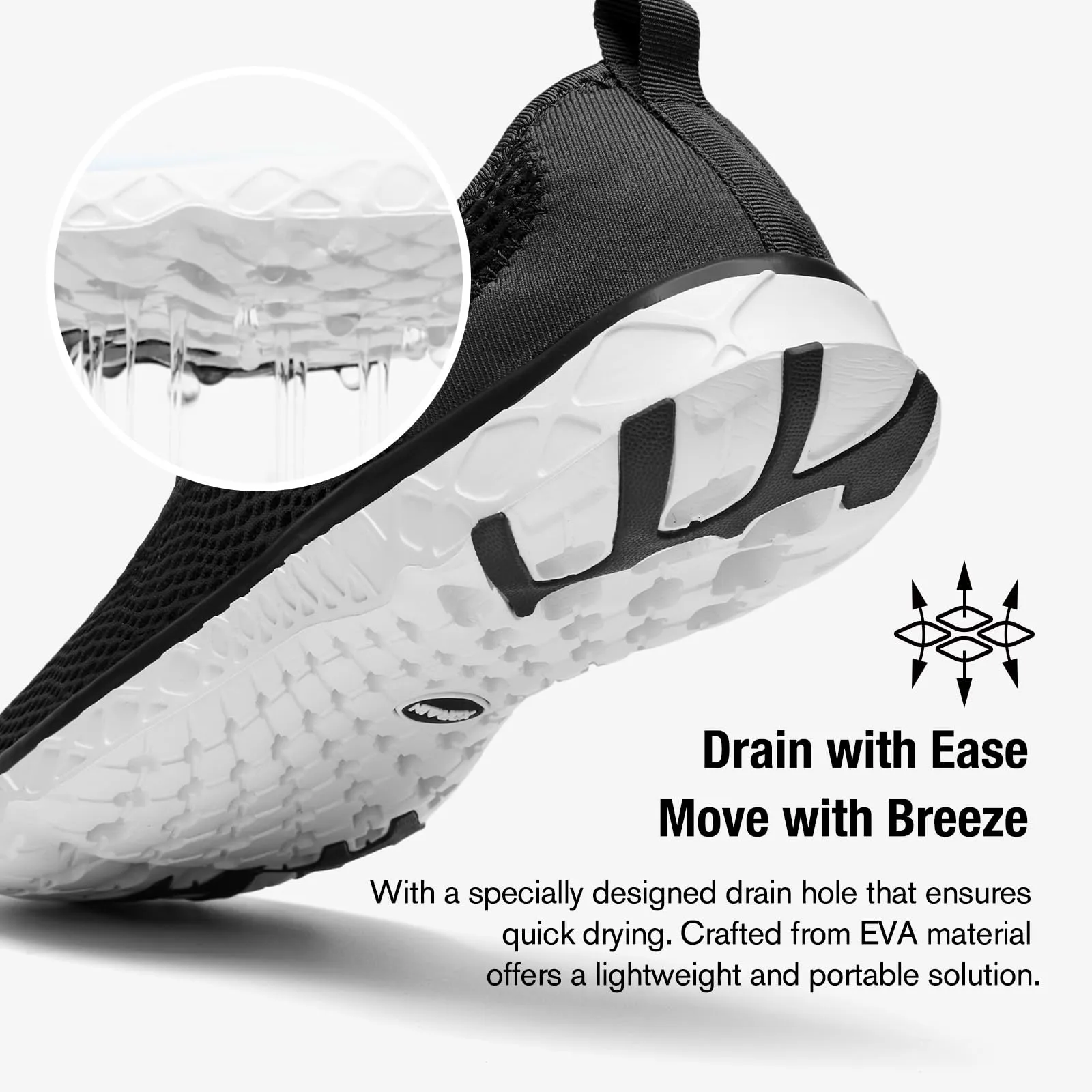 Mens Xdrain Classic Knit 3.0 - High-Performance, Breathable Water Shoes by Aleader