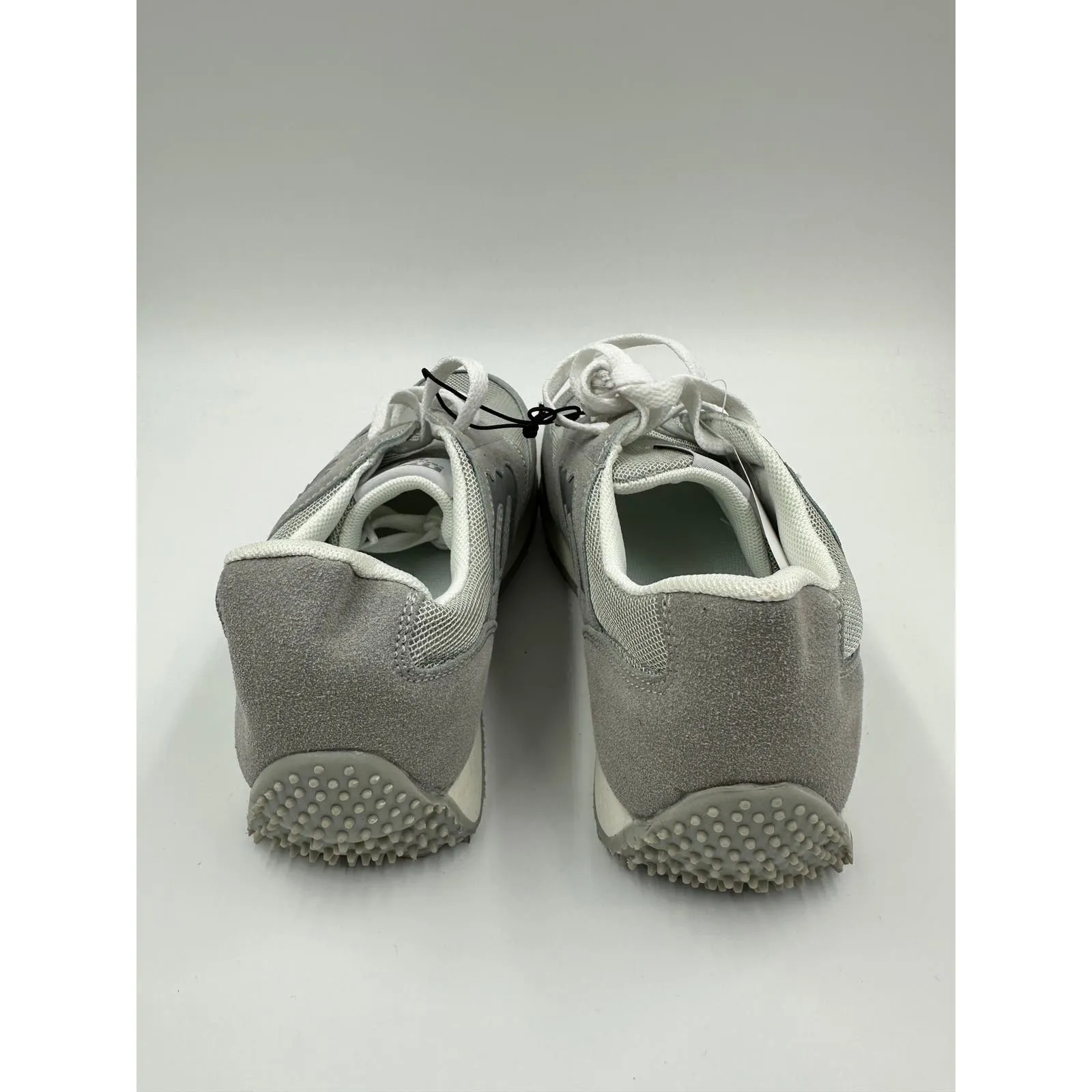 Big Kids Size 5 Gray Suede and Silver Sneakers