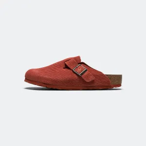 Boston Corduroy - Sienna Red Embossed Suede Leather