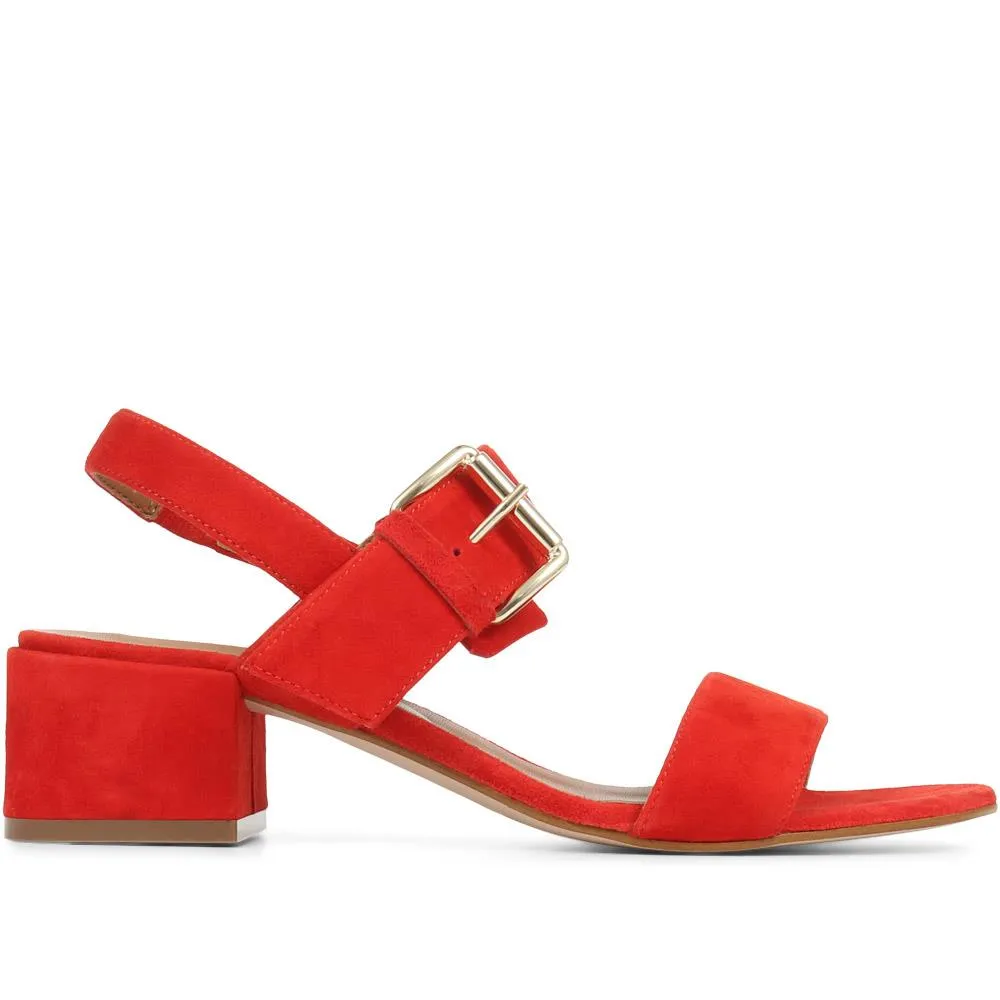 Charlee Leather Block Heel Sandals - CHARLEE / 321 989