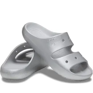 Crocs Metallic Silver Classic Sandal V2  Womens