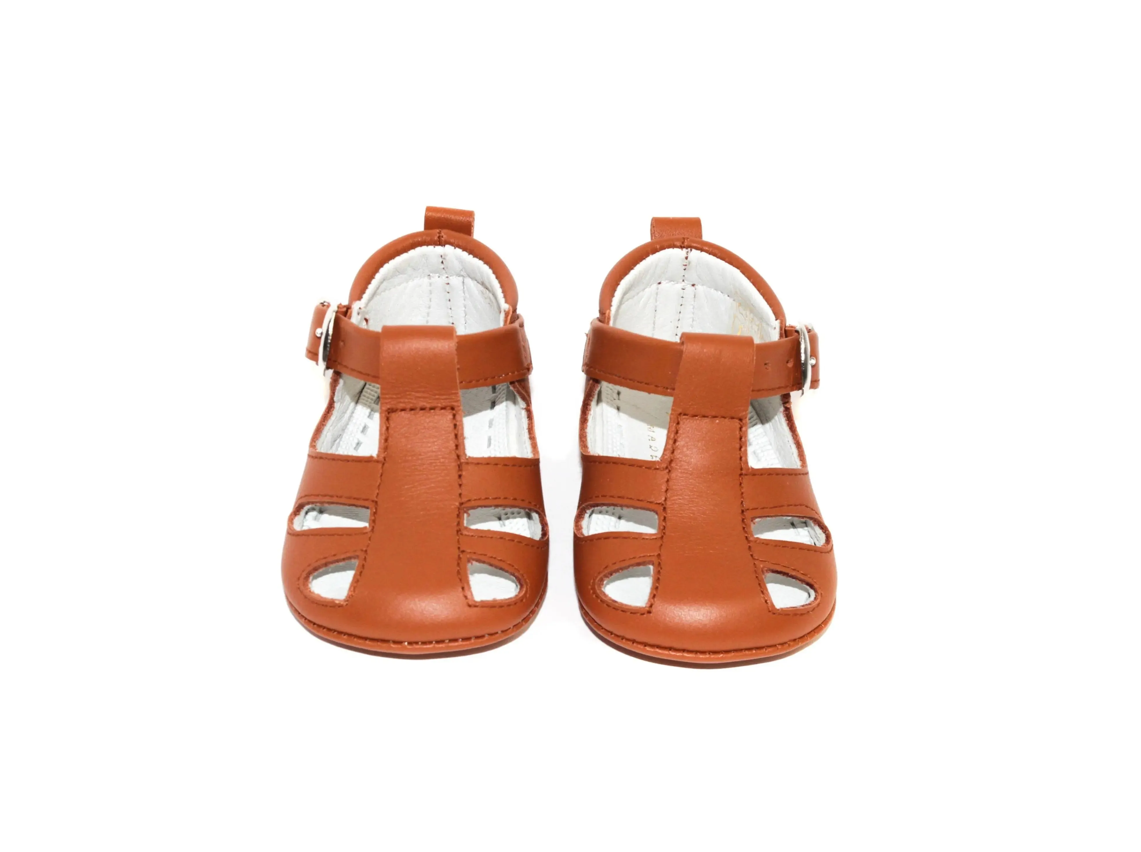 Cruz - Cognac Leather Baby Sandals