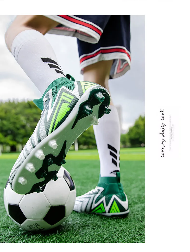 Custom High-Top Soccer Cleats with Logo for Pro Matches