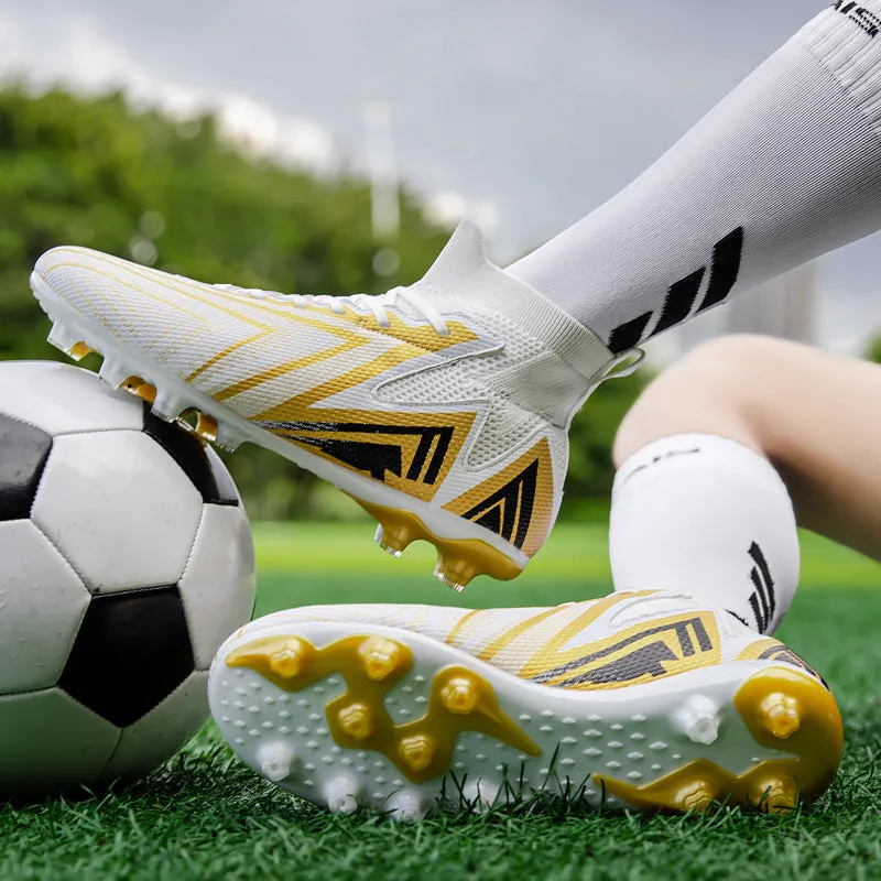 Custom High-Top Soccer Cleats with Logo for Pro Matches