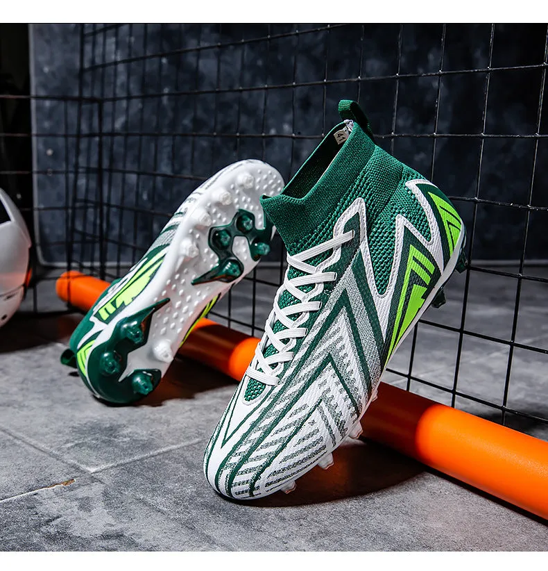 Custom High-Top Soccer Cleats with Logo for Pro Matches