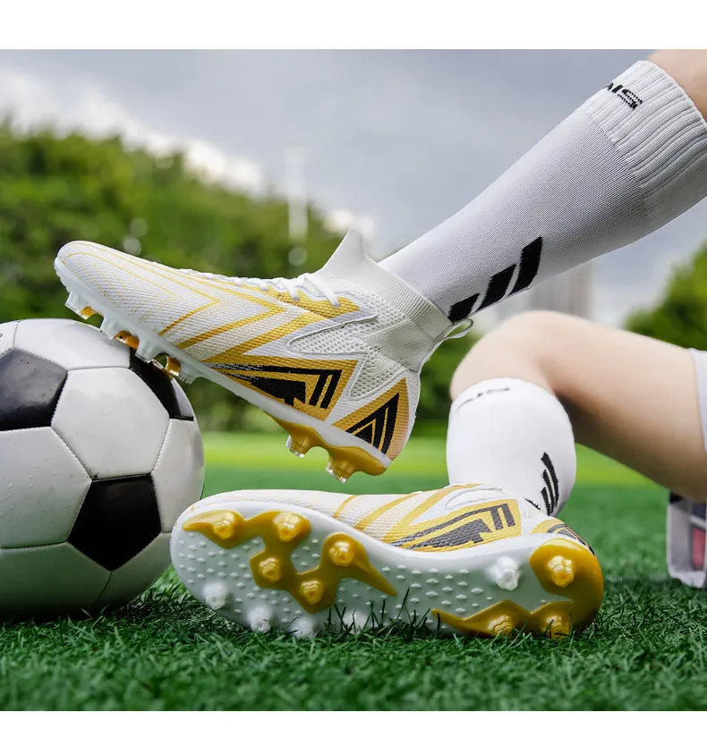 Custom High-Top Soccer Cleats with Logo for Pro Matches