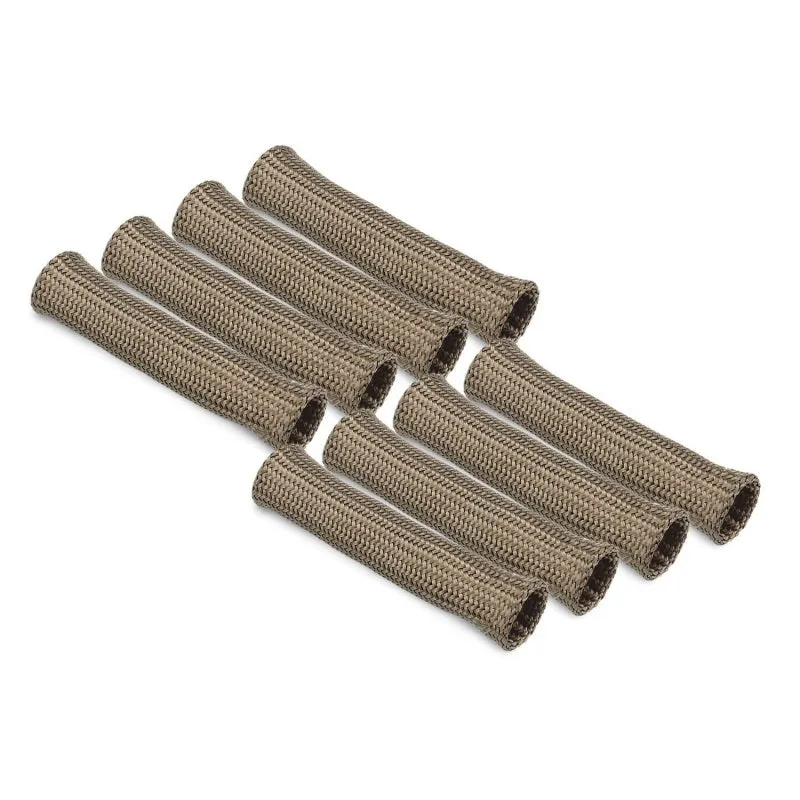 DEI Titanium Protect-A-Boot Spark Plug Boot Sleeve 6" Long Woven Fiberglass Tan (Set of 8)