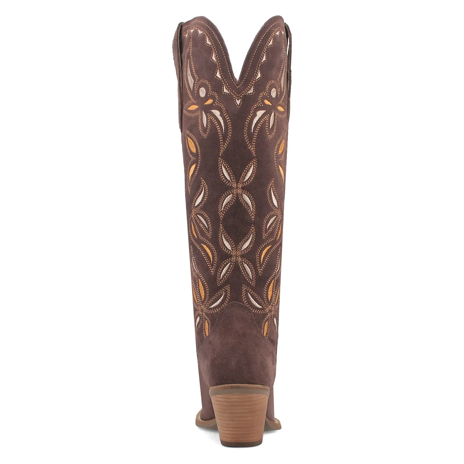 Dingo Womens Bandelera Brown Suede Cowboy Boots