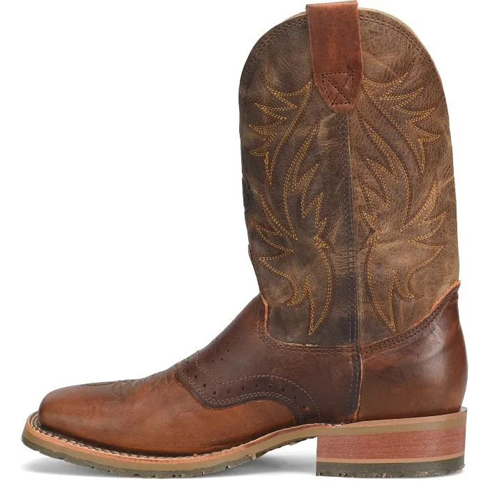 Double H Men's Dark Brown Feller Broad Square Toe Roper Boots