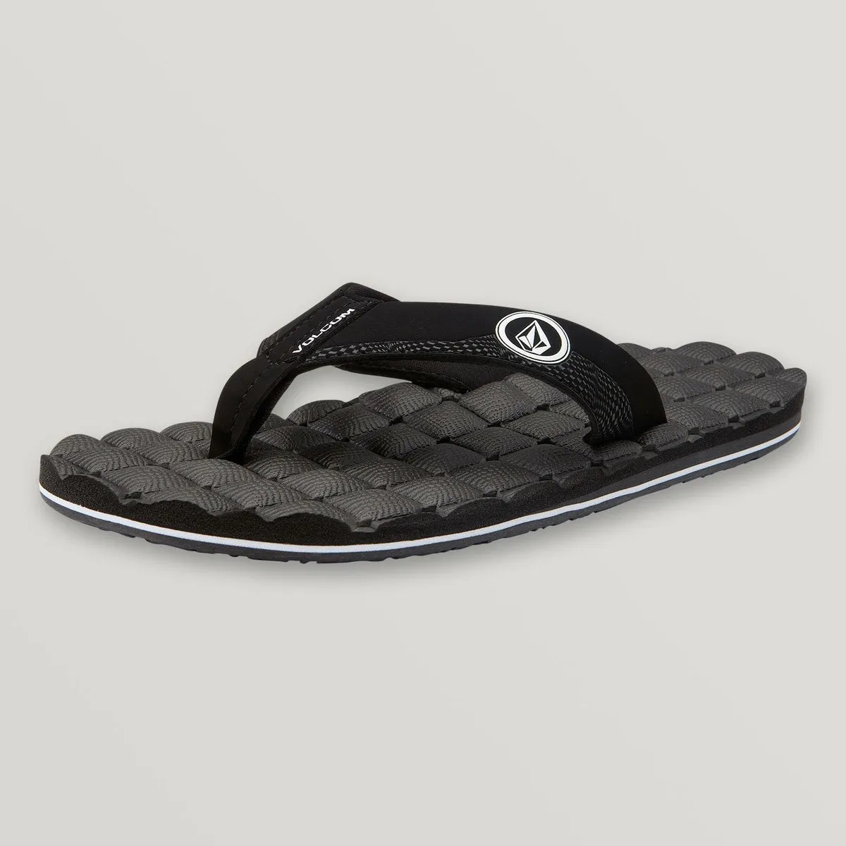 Flip Flops / Sandals - Volcom Recliner Sandals - Black White