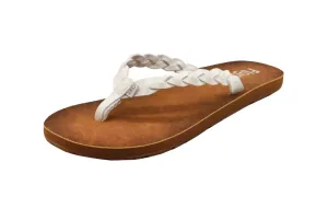 Flojos Womens Navida White Tan