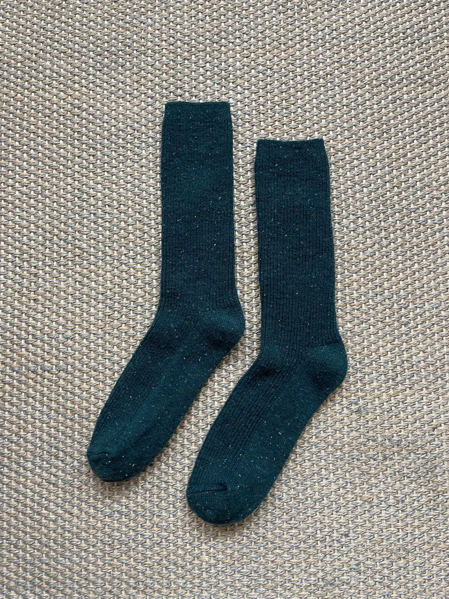 Forest Green Wool Winter Socks