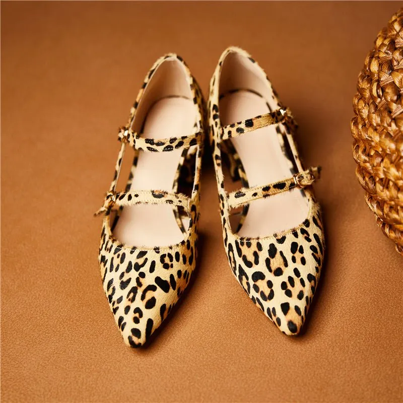 Glamorous Leopard Print Slip-On High Heel Sandals