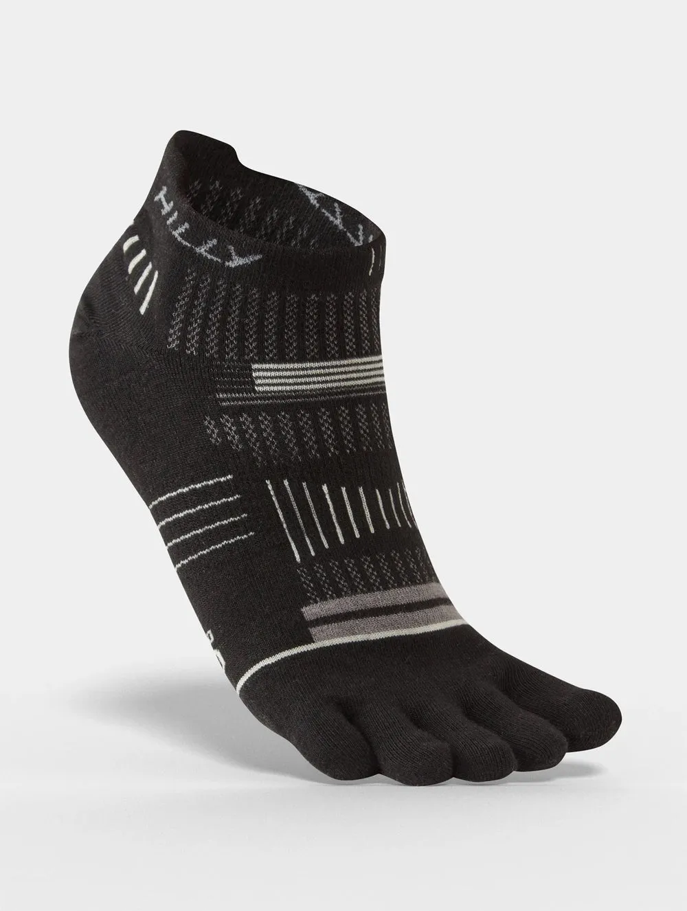 Hilly Toe Socks Unisex - Black Grey, Blue White, Hot Coral