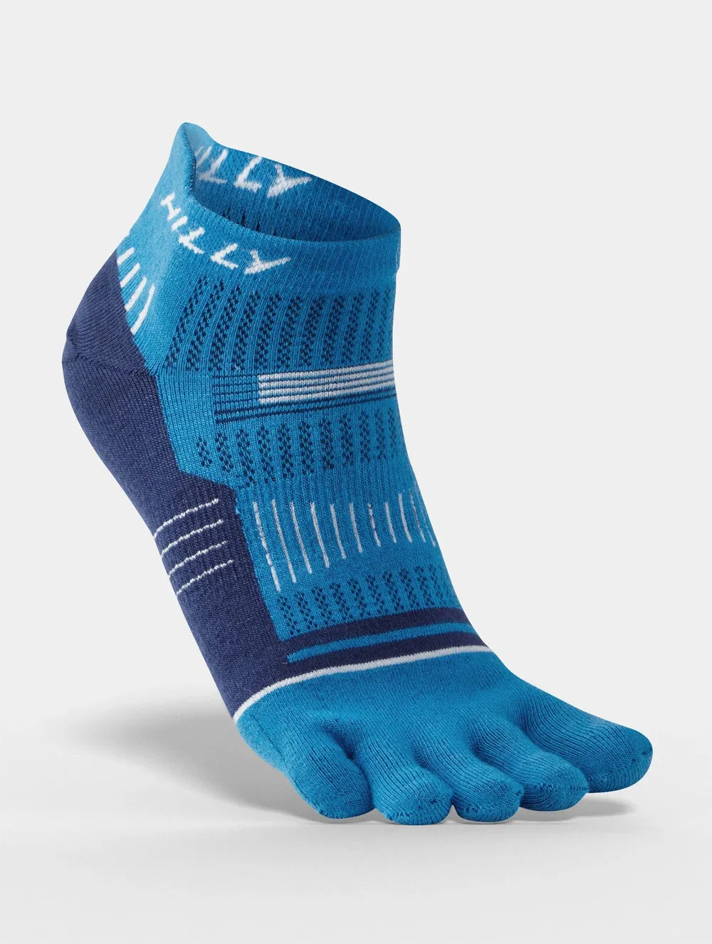 Hilly Toe Socks Unisex - Black Grey, Blue White, Hot Coral