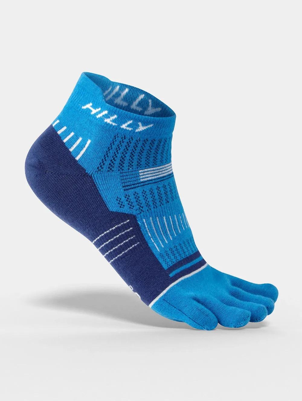 Hilly Toe Socks Unisex - Black Grey, Blue White, Hot Coral