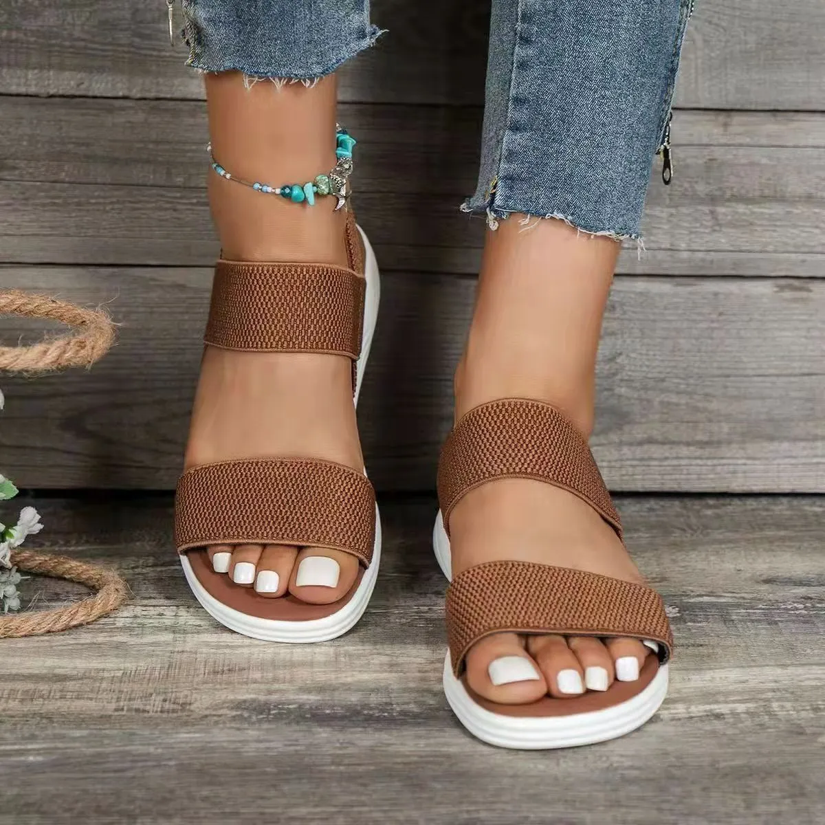 Ingrid Comfortable Elastic Band Sandals