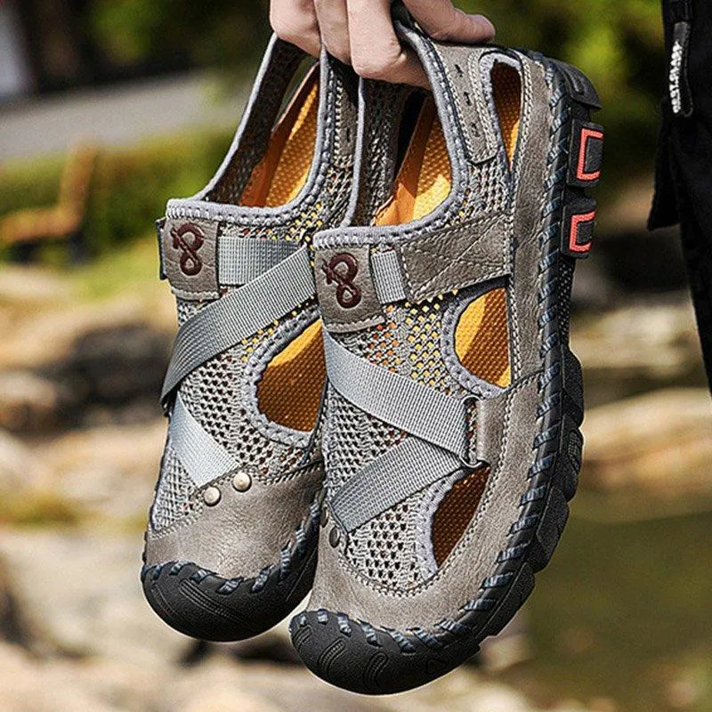 Men's Outdoor Wading Beach Shoes Mesh Non-slip Hole Sandals