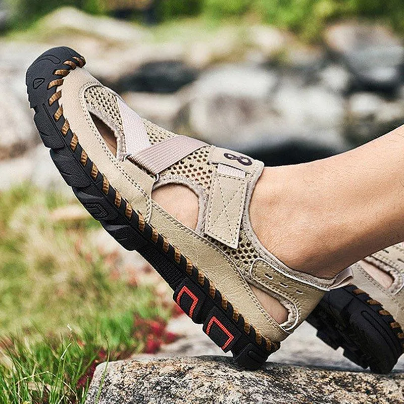 Men's Outdoor Wading Beach Shoes Mesh Non-slip Hole Sandals