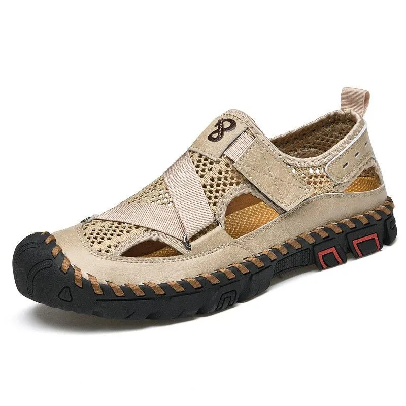 Men's Outdoor Wading Beach Shoes Mesh Non-slip Hole Sandals