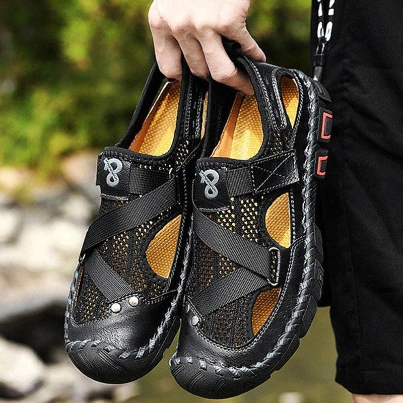 Men's Outdoor Wading Beach Shoes Mesh Non-slip Hole Sandals