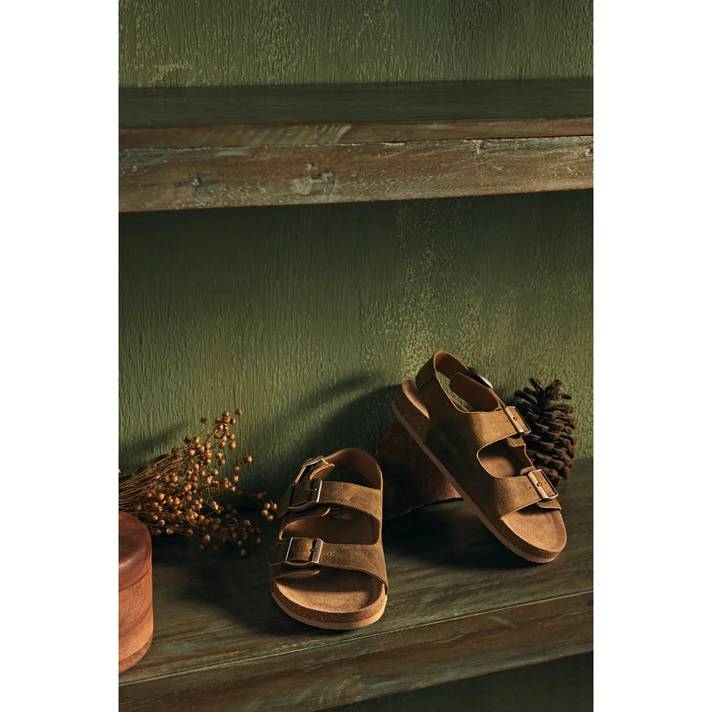 Mountain Path Leather Sandals In Suede