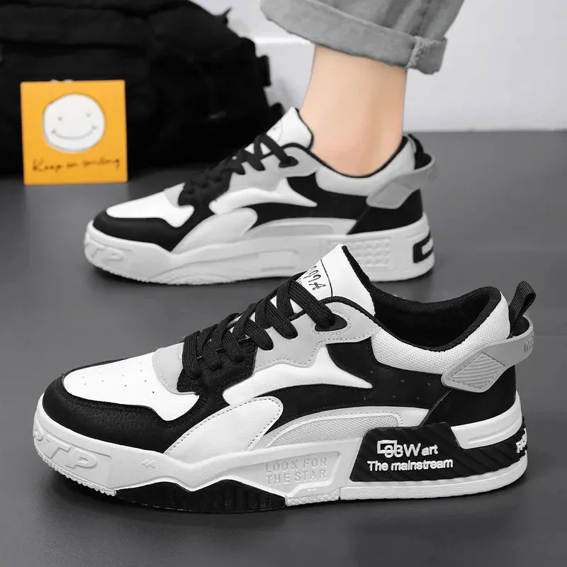 New Autumn Men's Sneakers Comfortable Lace-Up Platform Shoes