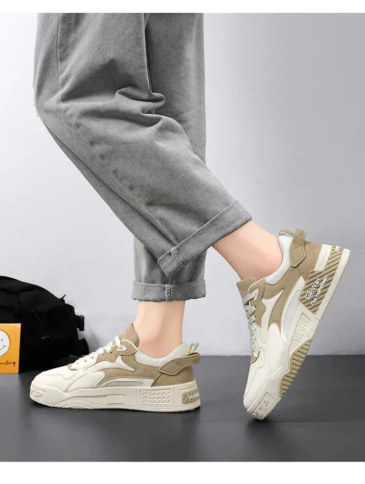 New Autumn Men's Sneakers Comfortable Lace-Up Platform Shoes