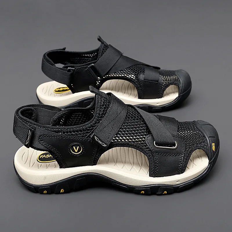 Outdoor Mesh Breathable Sandals with Convenient Velcro - SF1097