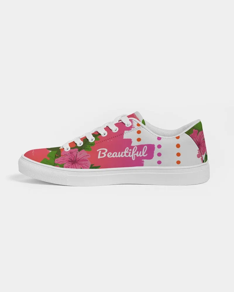 Pink Hibiscus Beautiful Graphic Print Sneakers