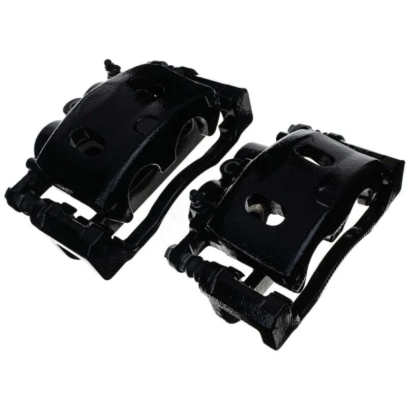 Power Stop 08-20 Cadillac Escalade Front Black Caliper - Pair w/Bracket