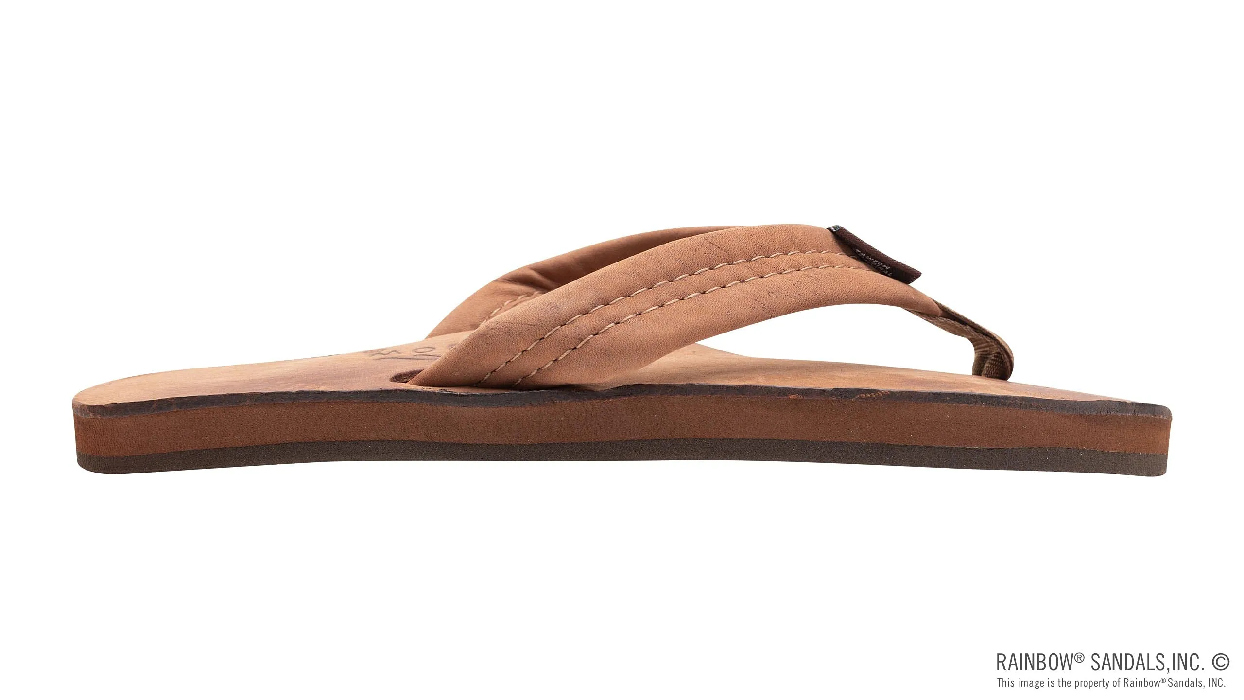 Rainbow Sandals Ladies Luxury Leather - Single Layer Arch Support, Nogalas Wood