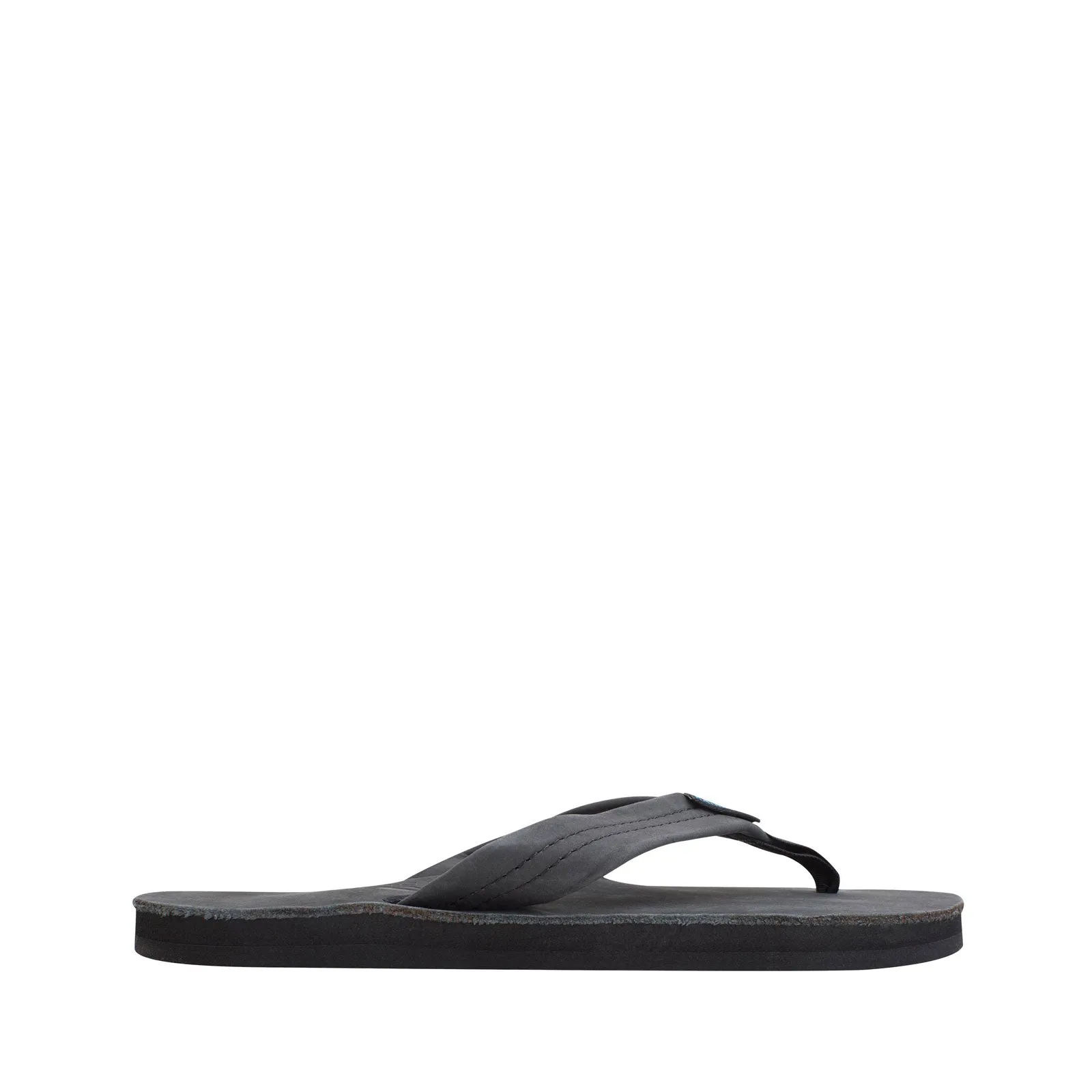 Rainbow Sandals Women's Single Layer Premier Leather w/Arch Support Black, Ladies