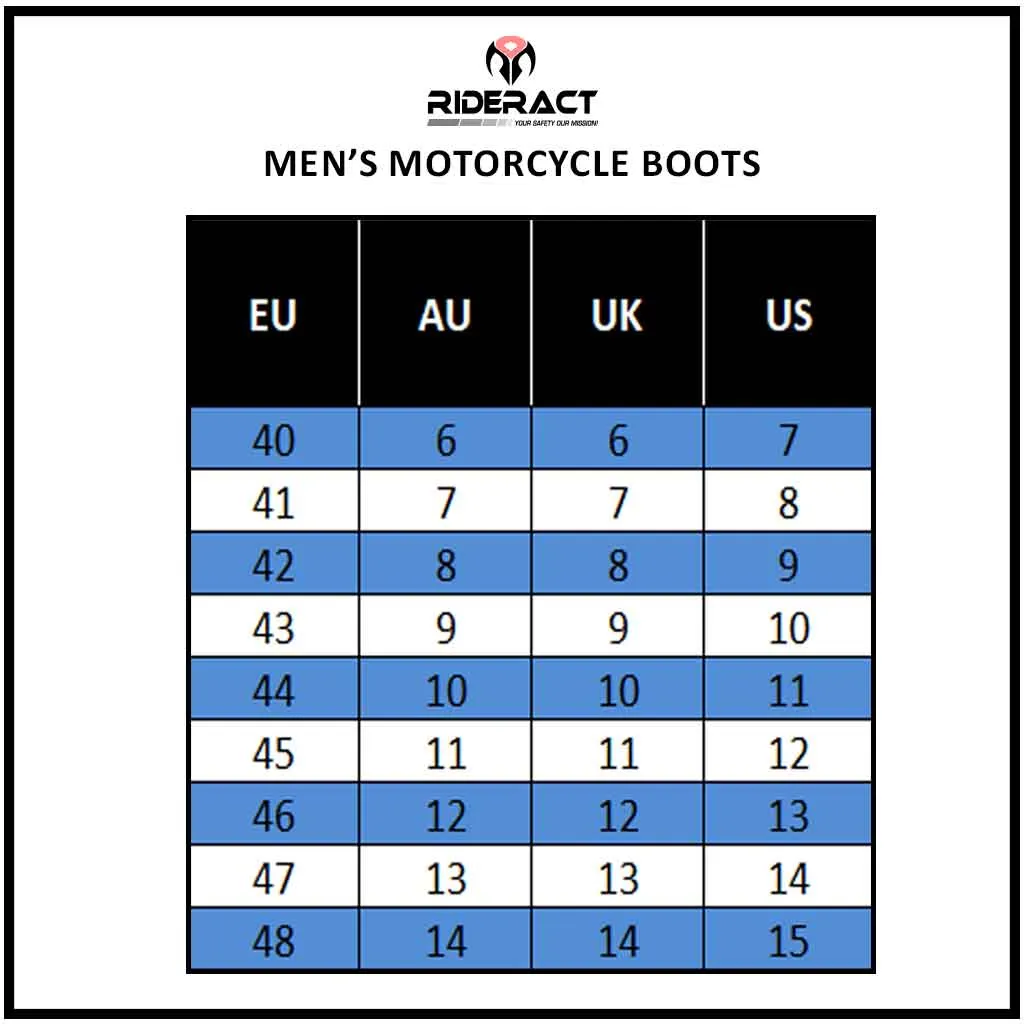 RIDERACT® Motorbike Boots Tango Black Sneakers for Men