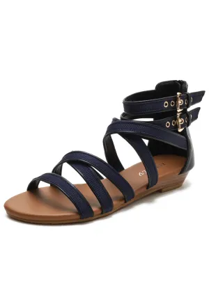 Uniwim Summer beach by the seaside sandals Cross-toed Wedge Sandals