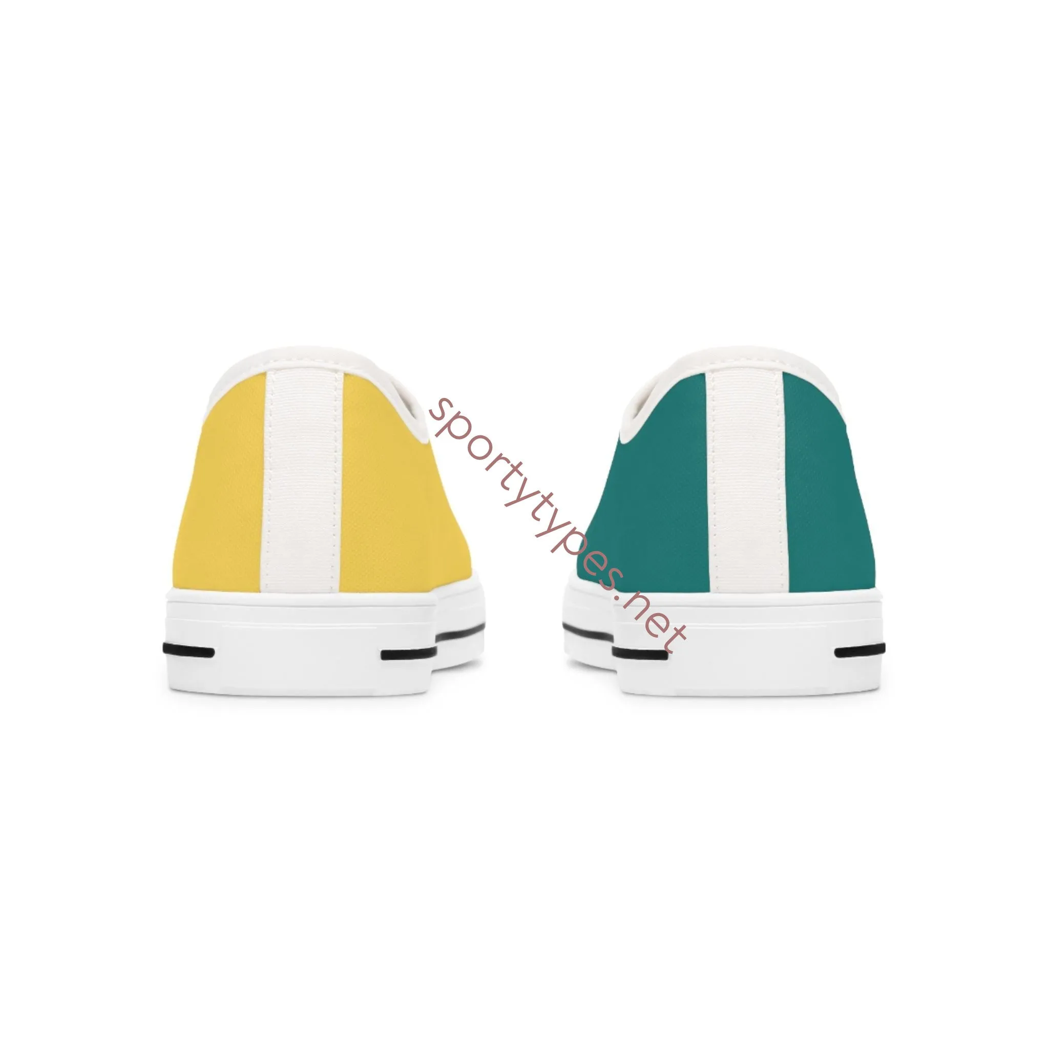 Women's Teal & Mustard Mismatched Low Top Sneakers